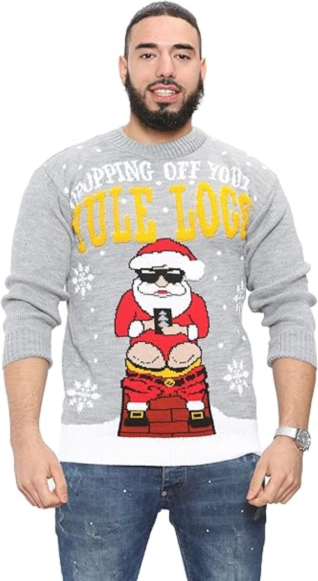 Pull de Noël Sweat Shirt / Gilet Snowy / Gilet Pull YULE LOGS