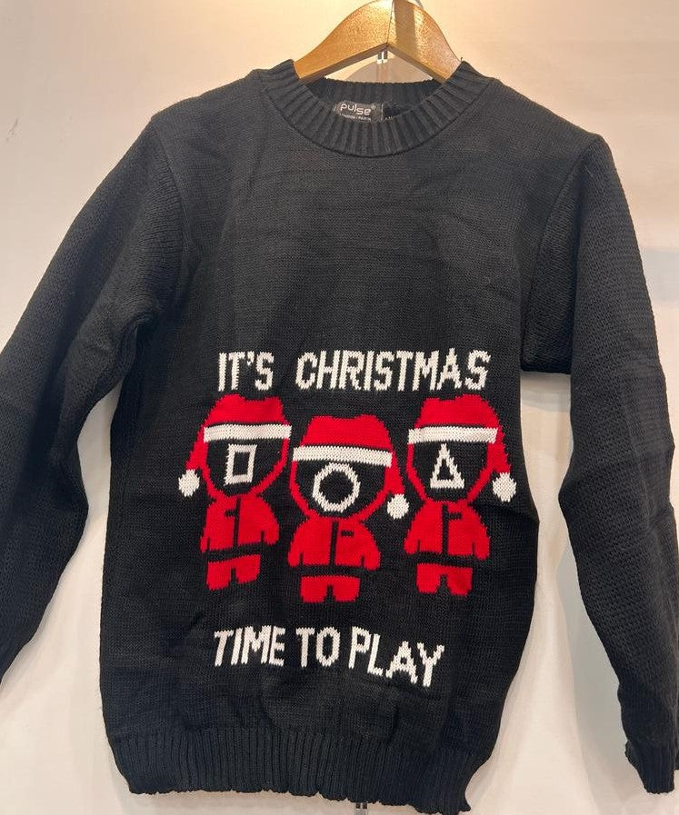 Pull Noël enfant Rennes Mignon kids neige SKSQMAS